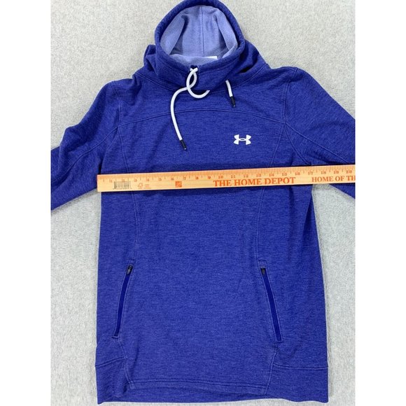Under Armour Loose Fit Cowl Neck Pullover Sweatshirt‎ (Women's Medium) Blue - Picture 6 of 11
